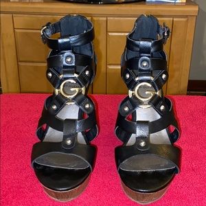 G by Guess sandal wedges size 8